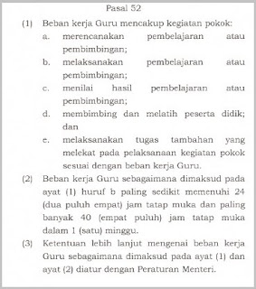  BEBAN KERJA GURU DALAM PASAL 52 PP NO 19 TAHUN 2017