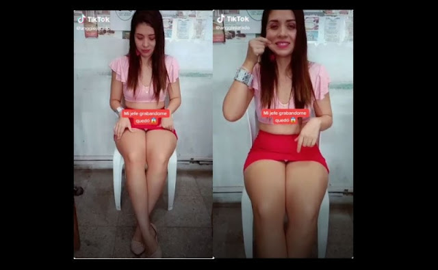 Jefe le ayuda a su secretaria para hacer tik tok y se queda con la boca abierta 