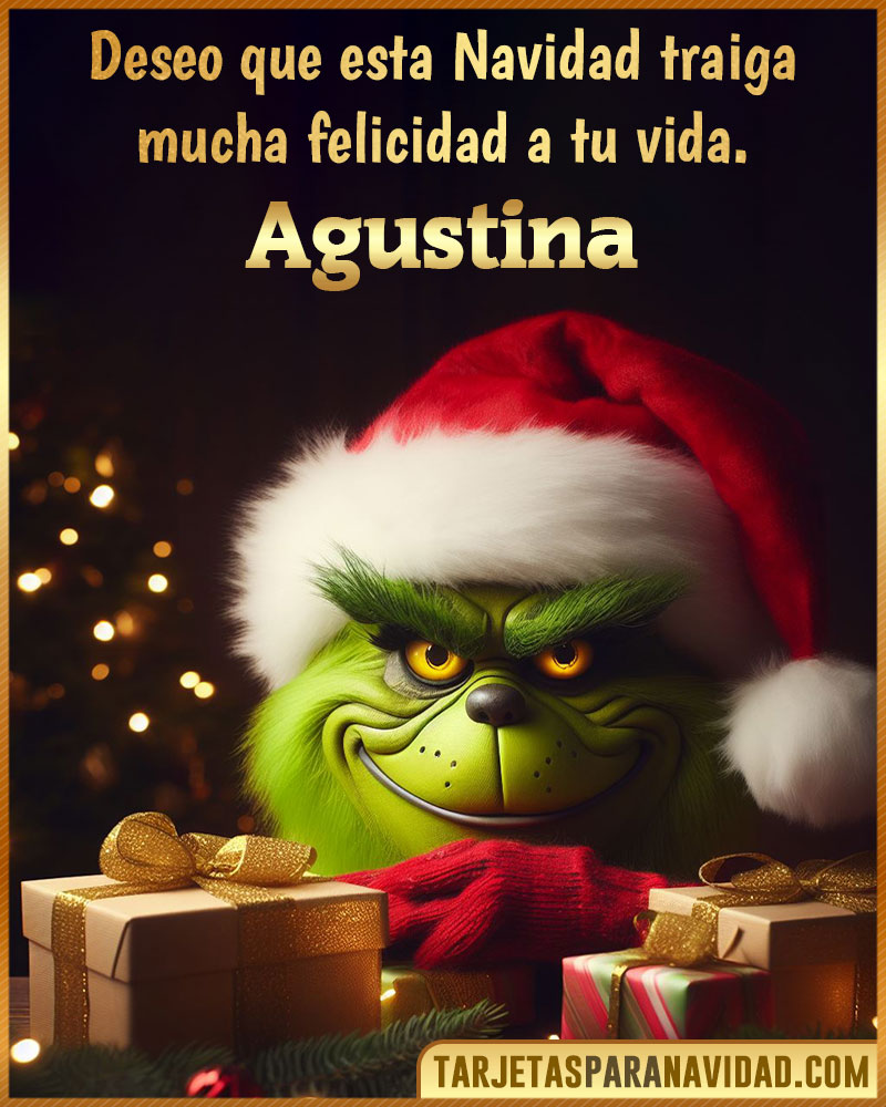 Tarjetas Felicitacion Navidad para Agustina