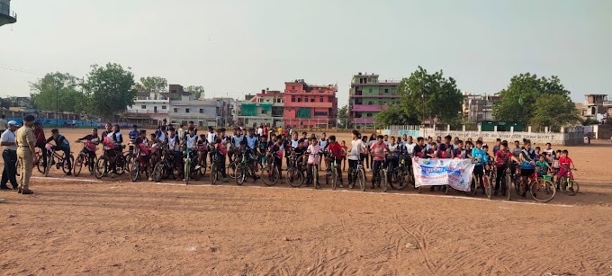 फीडर सेंटर मंडीदीप रायसेन द्वारा विश्व पर्यावरण दिवस के अवसर पर साईकिल रैली का आयोजन किया गया