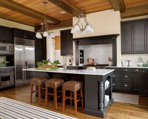 White Distressed Kitchen Cabinets