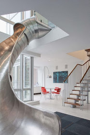 Apartment with a helical slide