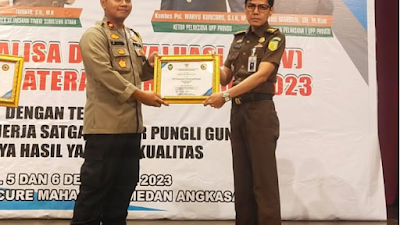 Polres Sergai Terima Penghargaan Juara 2 dari UPP Saber Pungli Provinsi Sumut