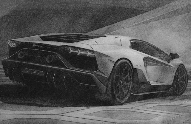 Drawing Lamborghini 2022 LP780-4 Ultimae