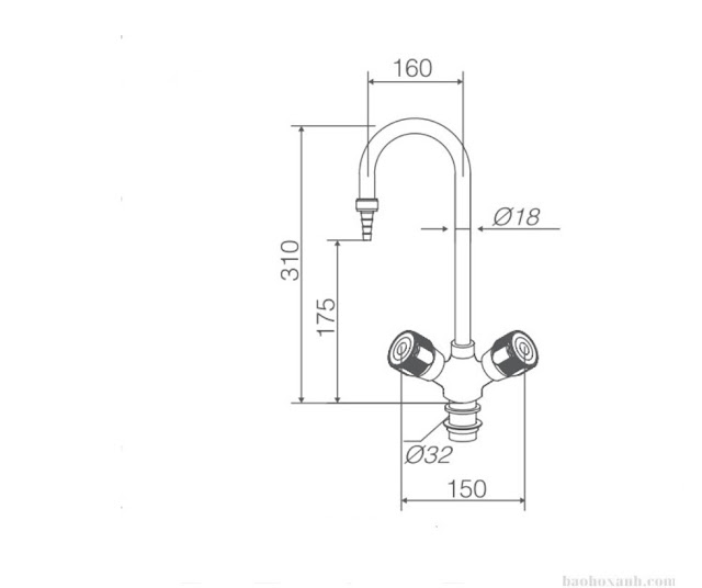 Vòi rửa hóa chất phòng thí nghiệm chính hãng