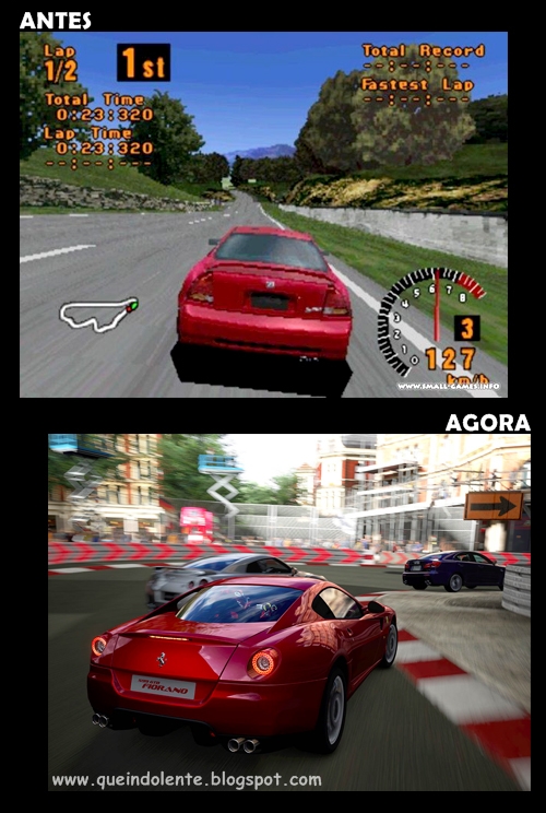 Jogos de Video Games - Antes e Agora, Gran Turismo, antes e depois