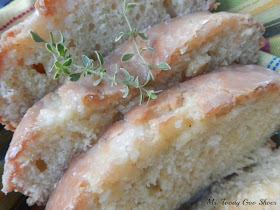Lemon Thyme Pound Cake  - A hint of Lemon Thyme in the pound cake adds a terrific flavor. Perfect with a cup of tea!  Ms. Toody Goo Shoes