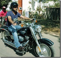 Dhoni Bike riding Pics