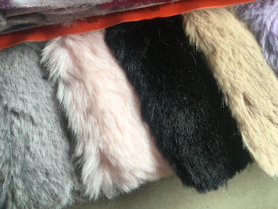 Faux rabbit plush furs.