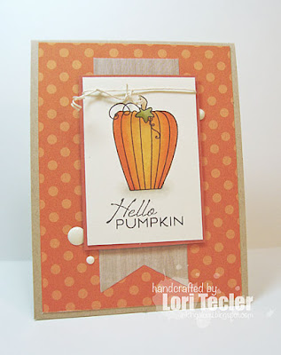 Hello Pumpkin card-designed by Lori Tecler/Inking Aloud-stamps from Verve Stamps