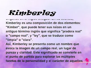 ▷ Significado del nombre Kimberley (✔)