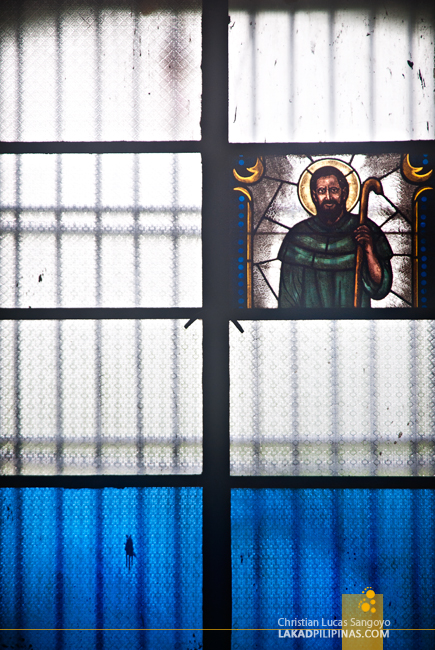 Stained Glass Window Details at Vigan City's St. Paul Cathedral