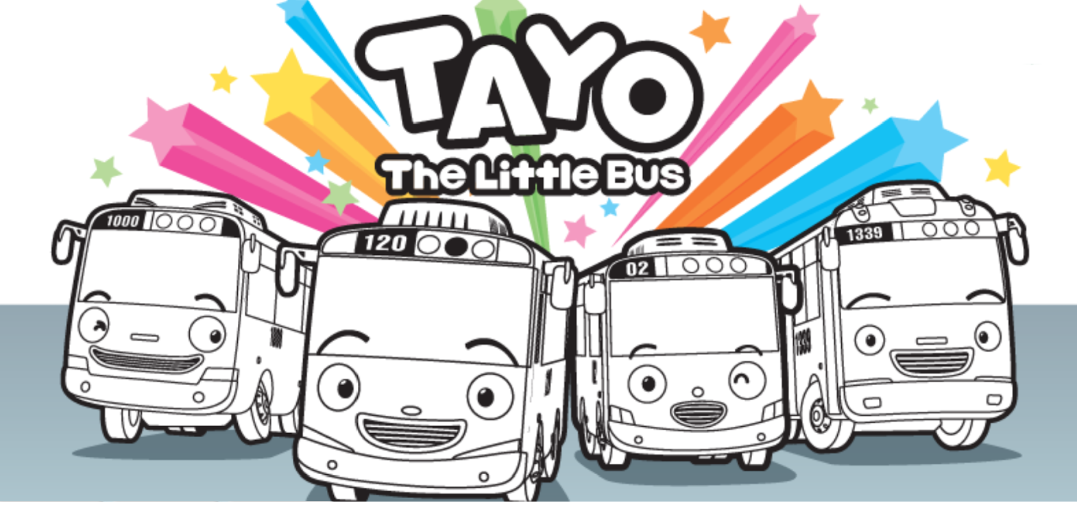 Gambar Mewarnai Tayo The Little Bus Bis Kecil Yang Baik Hati Anak SD