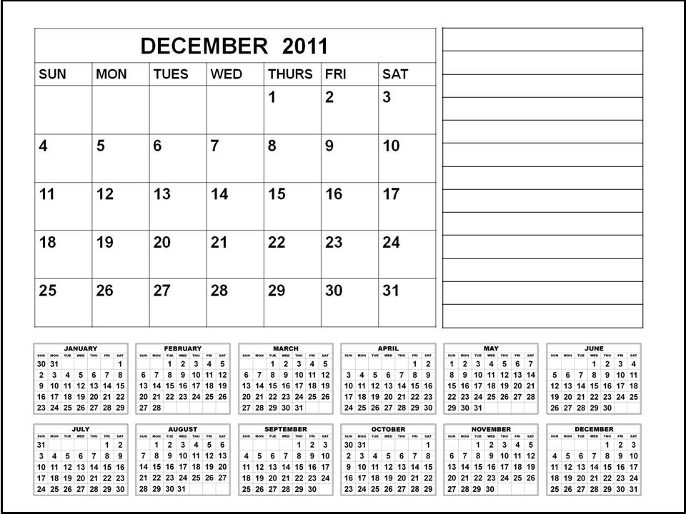 december 2011 calendar template. Calendar December 2011