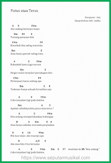 chord lagu putus atau terus judika