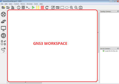 GNS3 Workspace belajar jaringan komputer