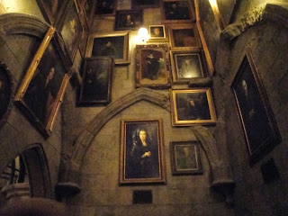 Rowena Ravenclaw in the center of the wall.