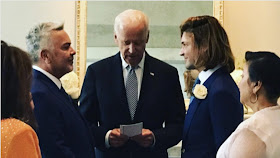 Biden doing a mock marriage