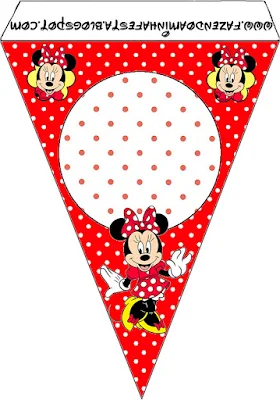 Minnie in Red and Polka Dots Free Printable Banner.