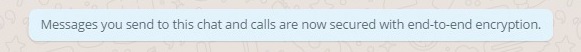 After whatsapp encryption