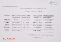 Programme de la 1ere année (2011/2012)