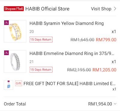 Beli 2 Bentuk Diamond Ring Dari Habib Jewels Pada Harga Diskaun