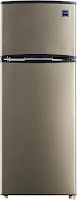 RCA RFR725 2-Door Apartment Size Compact Refrigerator with Freezer 7.5 cu.ft, 7.0 cubic feet fridge, 0.5 cubic feet freezer, 23" wide x 23" deep x 55" high