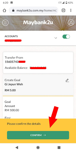 Cara Buat Goal Maybank2u