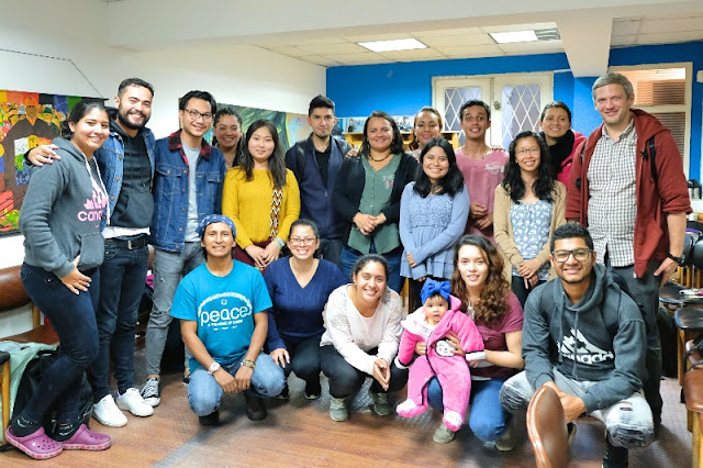 MCC exchange program participants attend a workshop led by a group of young Colombian conscientious objectors in Bogotá. 