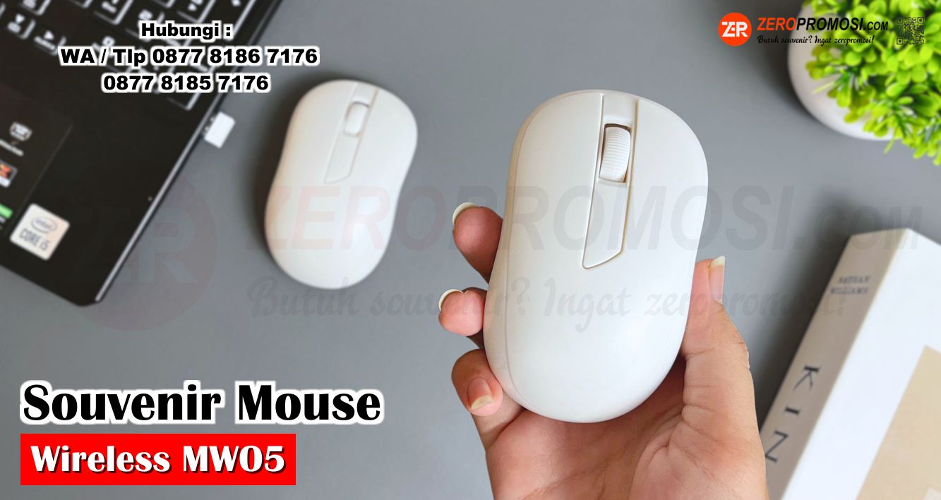 Souvenir Promosi Merchandise Wireless Mouse MW05 Custom Logo