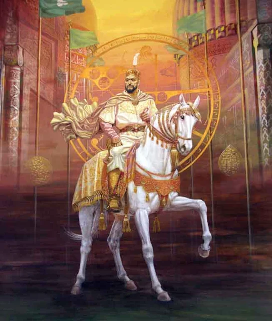 Amir Timur (Timur the Lame or Tamerlane 1336-1404)  on Horseback