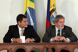 Rafael correa e o presidente Lula