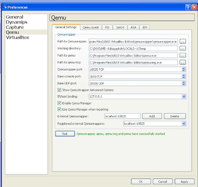 How to Configure Qemu Host with linux Microcore Image to Work with Gns 3 Topology