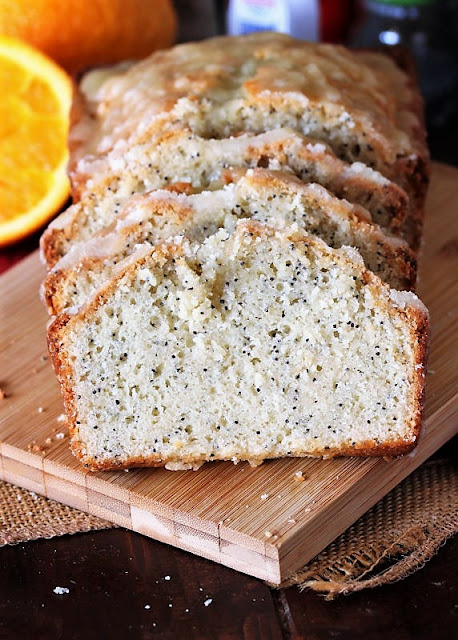 Slice of Glazed Poppy Seed Bread Image