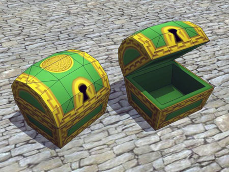Kingdom Hearts 2 Papercraft Olympus Coliseum Treasure Chest