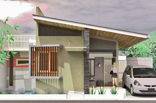 Gambar Inspirasi Desain  Rumah  Atap  Miring  2  Lantai  di 