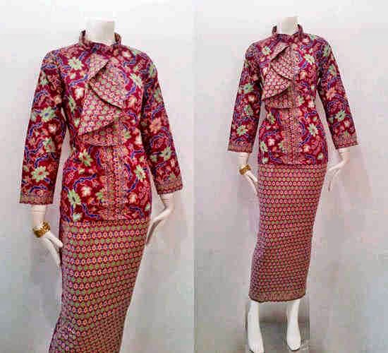  Model Baju Batik Pramugari Motif Mawar Batik Bagoes Solo