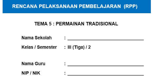 RPP Kelas 3 SD Kurikulum 2013 Semester 2 Revisi