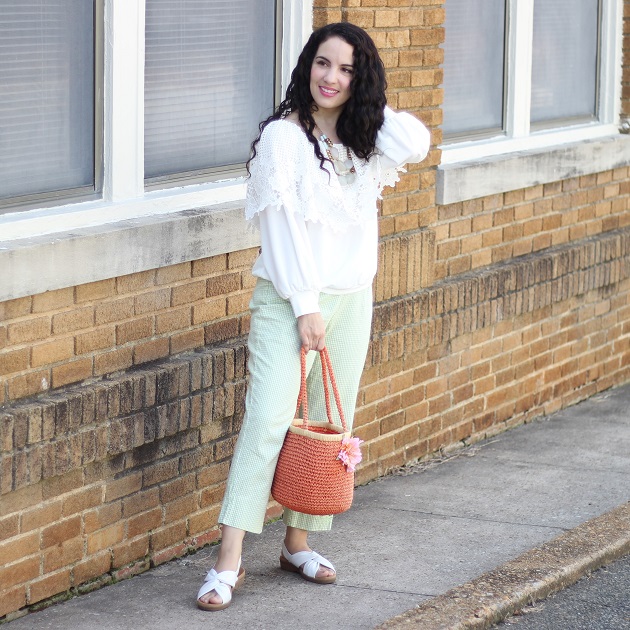 Green Gingham Pants