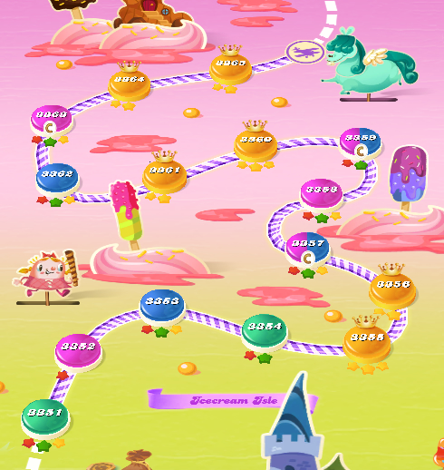 Candy Crush Saga level 3351-3365