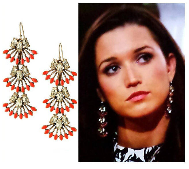  Stella & Dot Coral Cay Earrings on The Bachelor