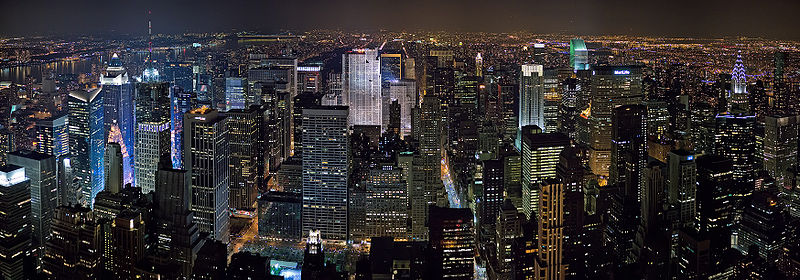 nyc at night. skyline at night. new york