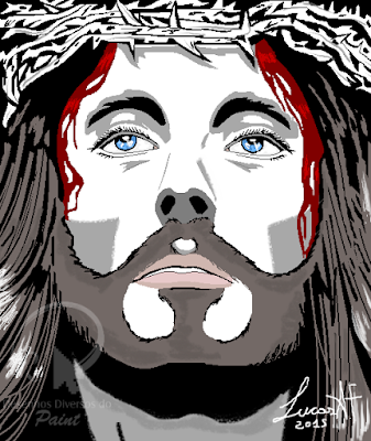 Desenho de Jesus Cristo no Paint