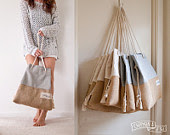 canvas nautical tote bag