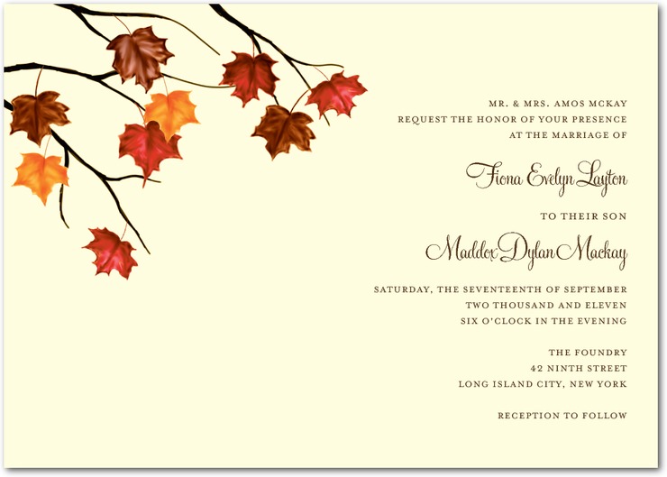  fallthemed wedding invitations and save the date cards that would 