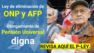 Ley de eliminacion de ONP y AFP Sistema de Jubilacion Universal