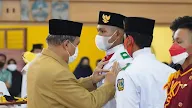 Walikota Tebing Tinggi Kukuhkan Anggota Paskibraka dan Korps Musik 2021-2022