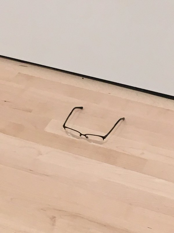 Someone Put Glasses On Museum Floor And Visitors Thought It Was Art