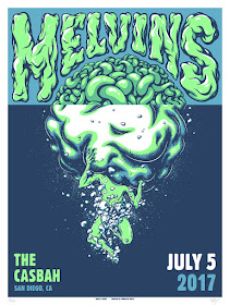 The Melvins glow in the dark concert poster by Daryll Peirce