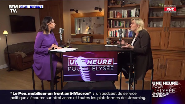 Marine Le Pen, agacée par Apolline de Malherb : « Vous atteignez ma vie privée ! »